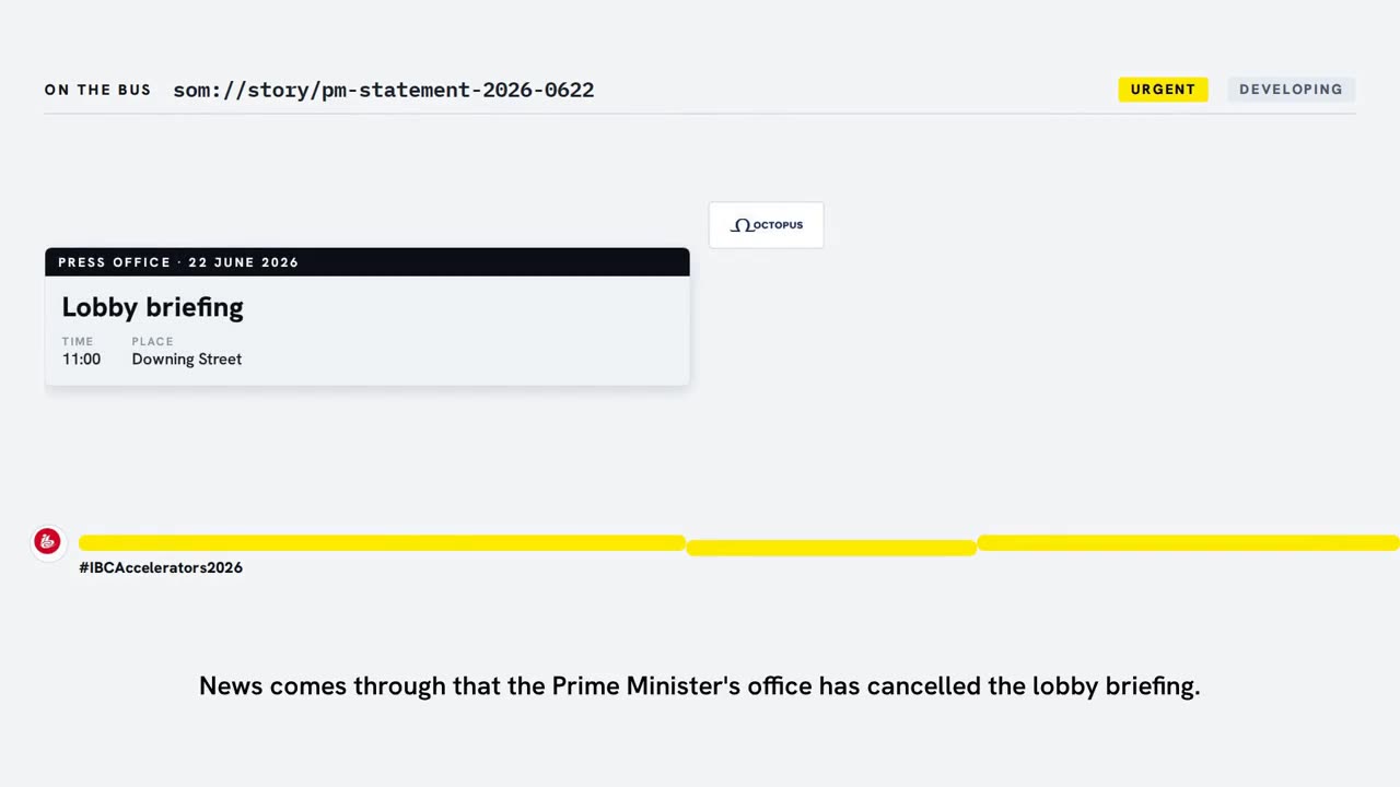 The Prime Minister demo: the lobby briefing is cancelled and the story goes urgent